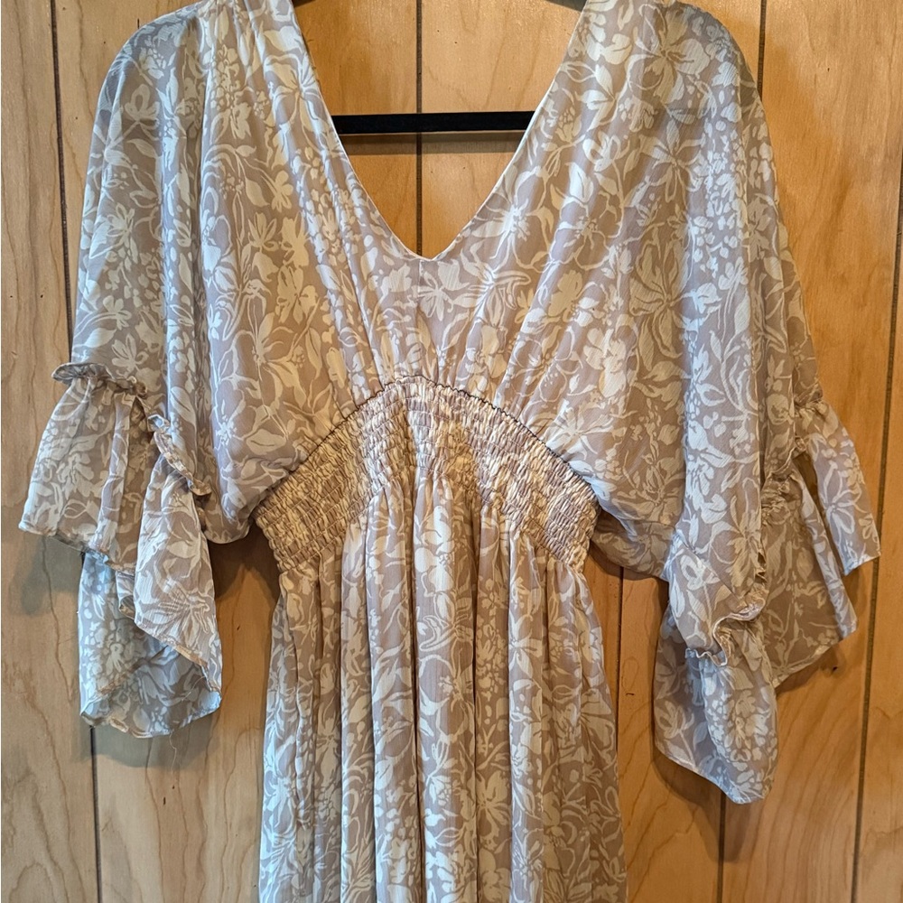 Floral Beige Dress